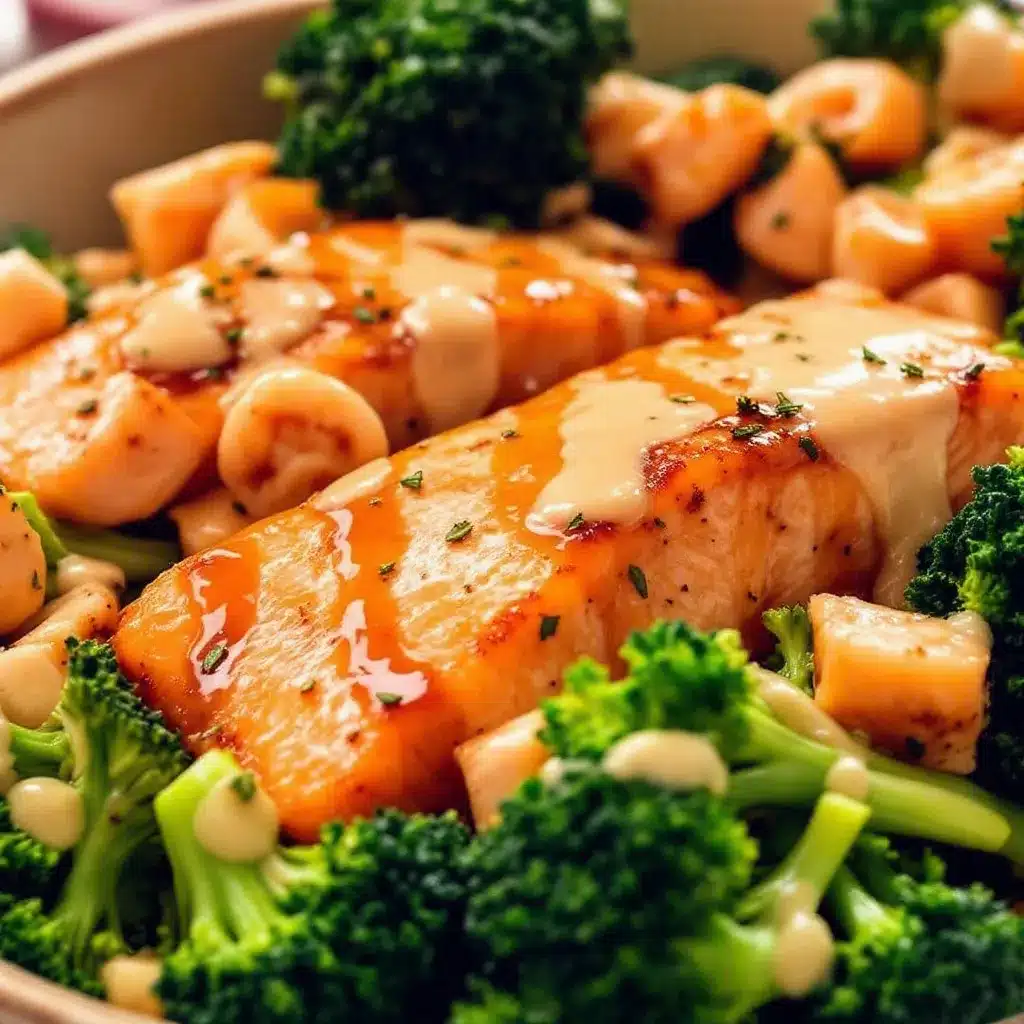quick honey garlic salmon with broccoli preparation steps