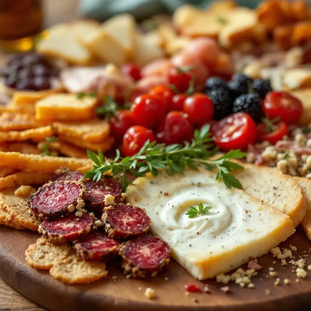 romantic charcuterie board for two preparation steps