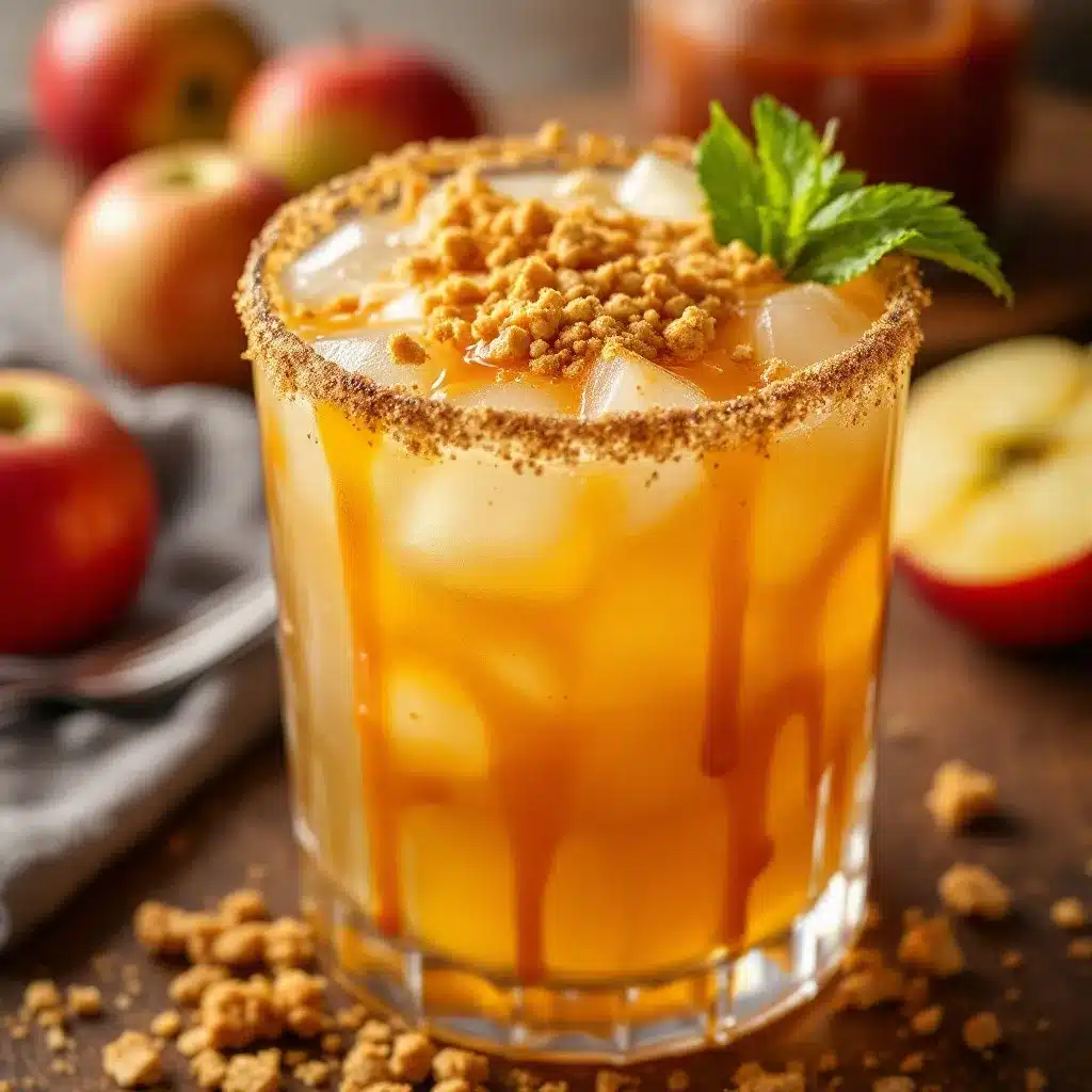 salted caramel apple cider margarita preparation steps