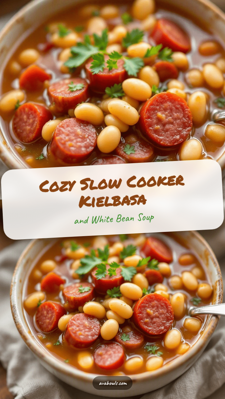slow cooker kielbasa and white bean soup recipe