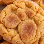 soft chewy pumpkin snickerdoodle cookies - featured image