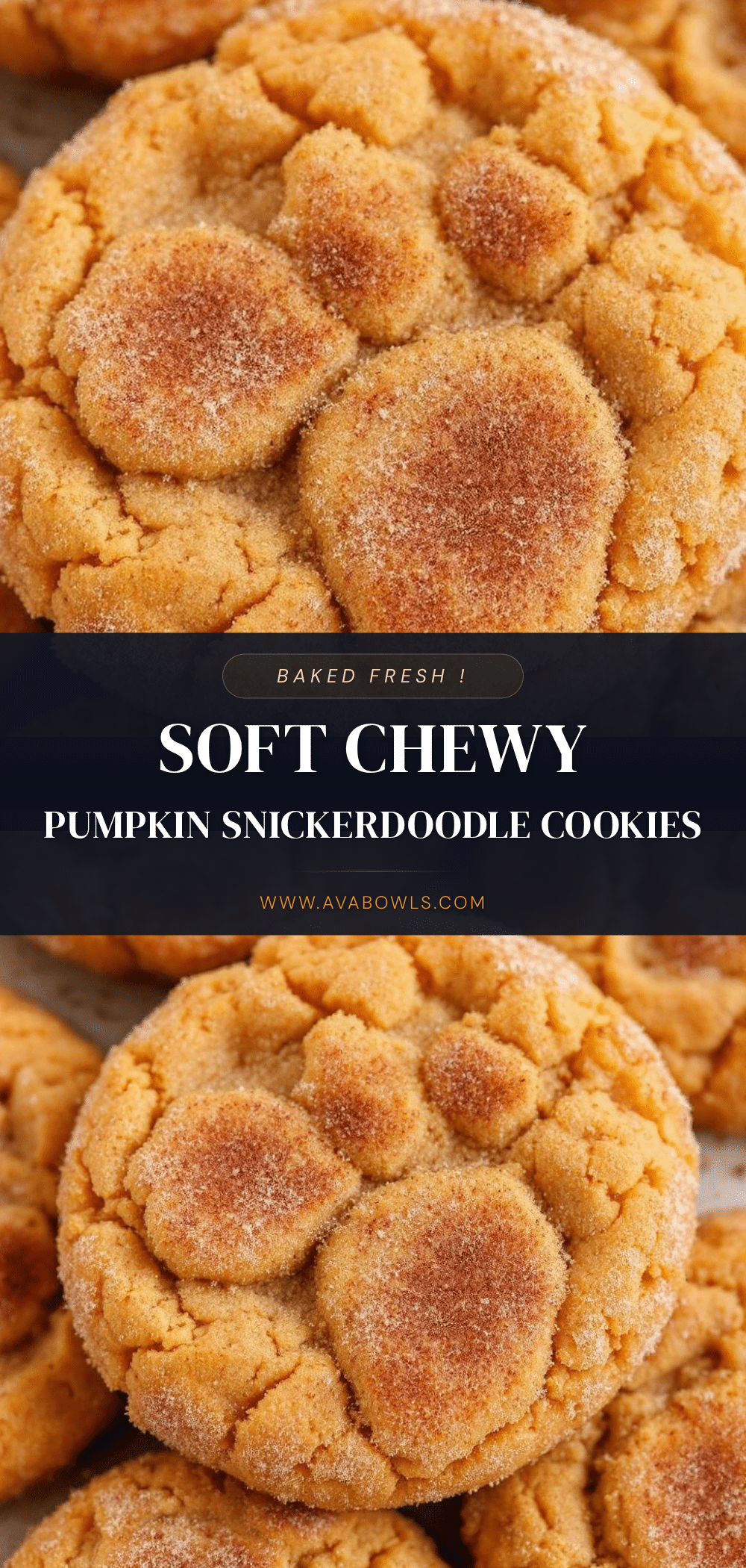 soft chewy pumpkin snickerdoodle cookies recipe