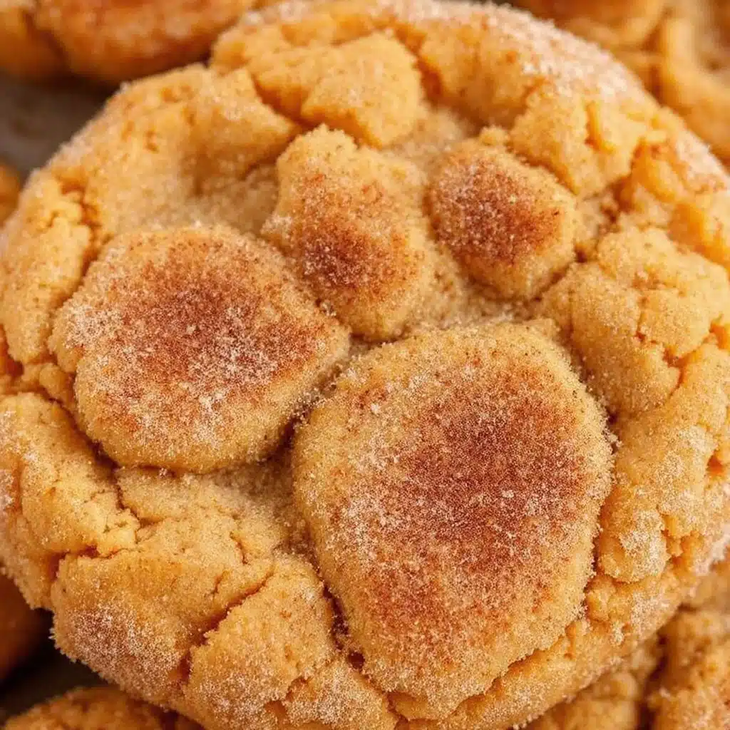 soft chewy pumpkin snickerdoodle cookies - featured image