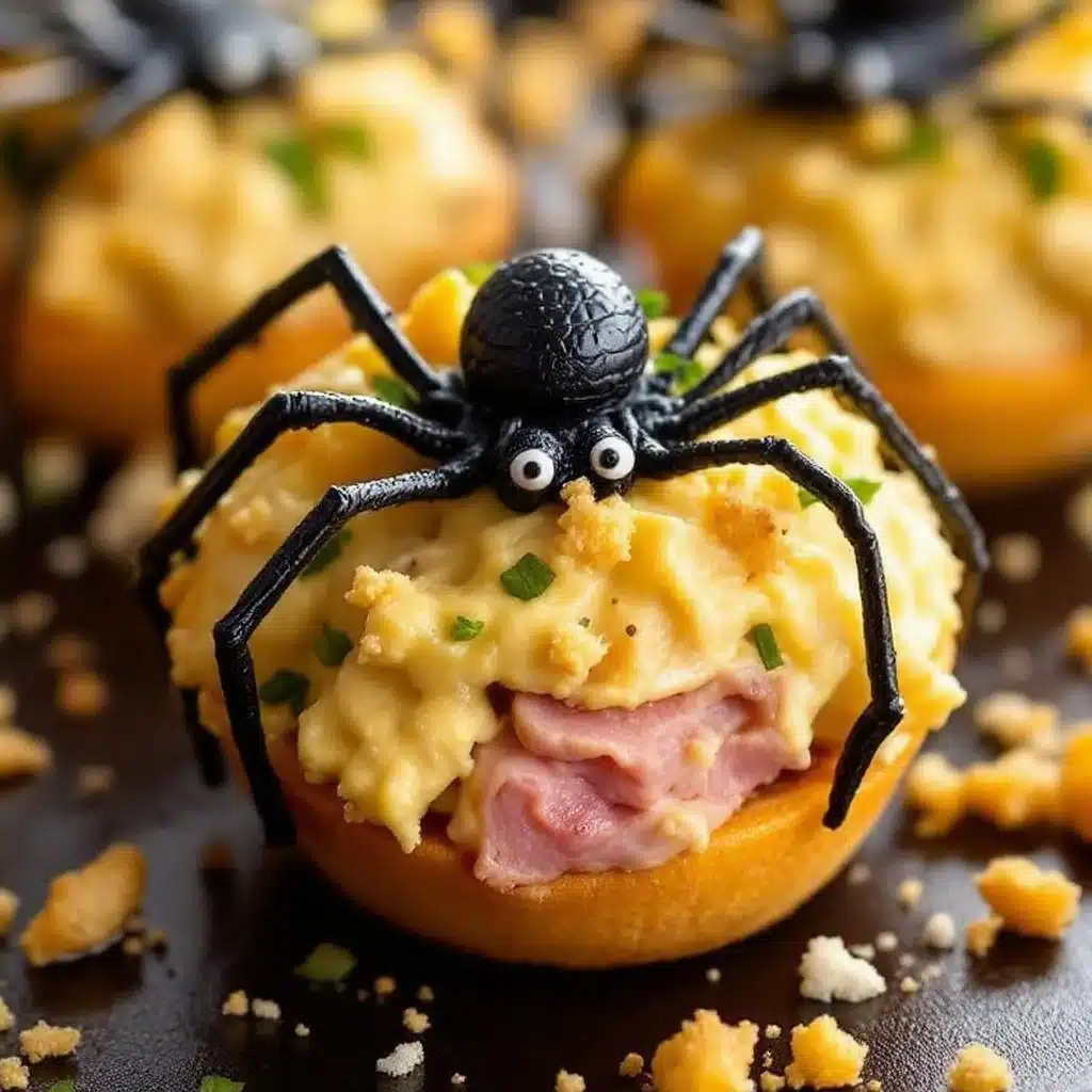spider deviled ham salad bites - featured image