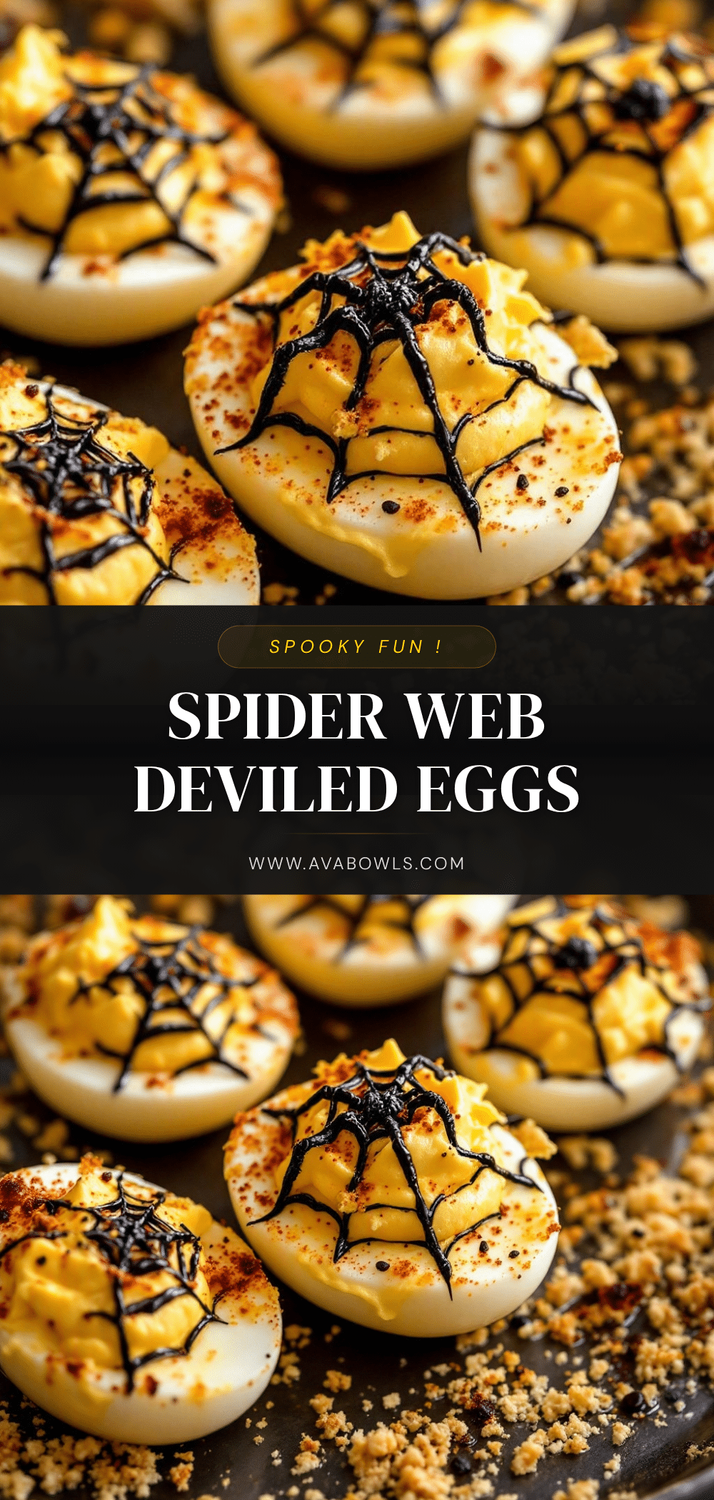 spider web deviled eggs recipe