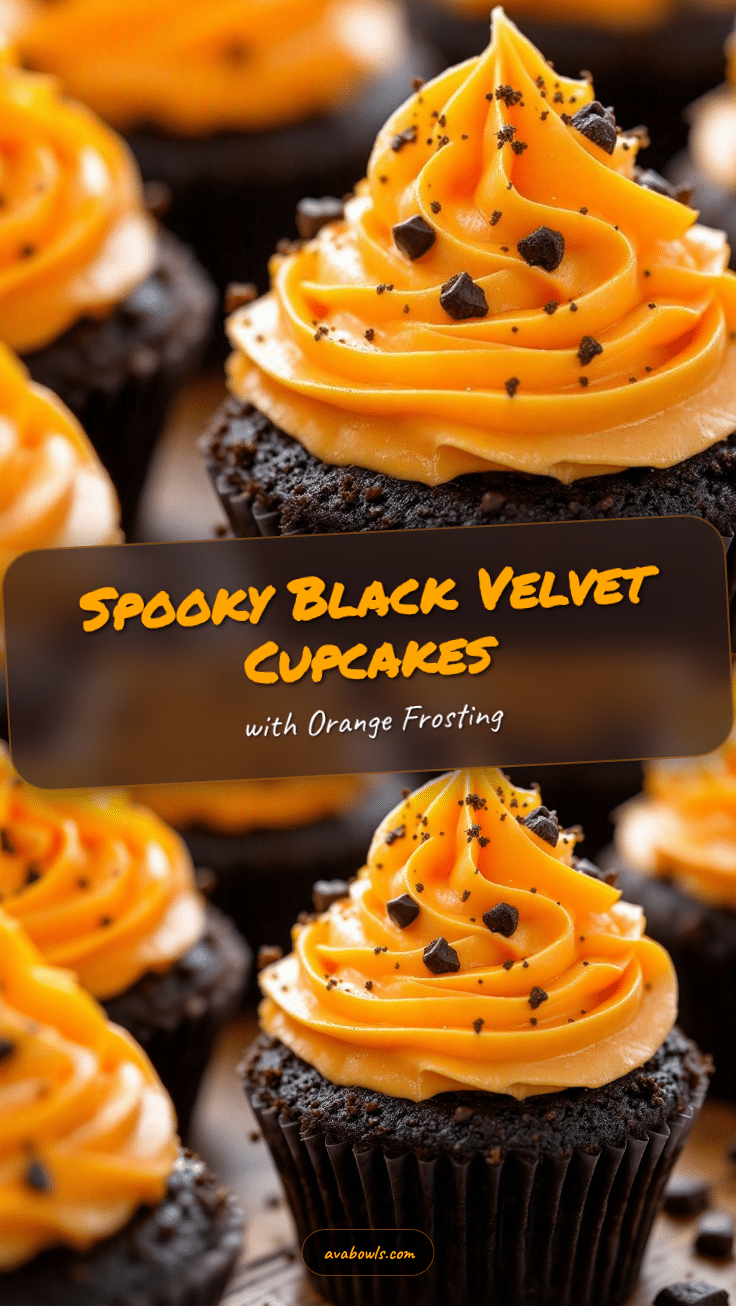 spooky black velvet halloween cupcakes recipe