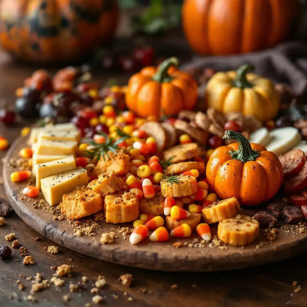 Spooky Halloween Charcuterie Board preparation steps