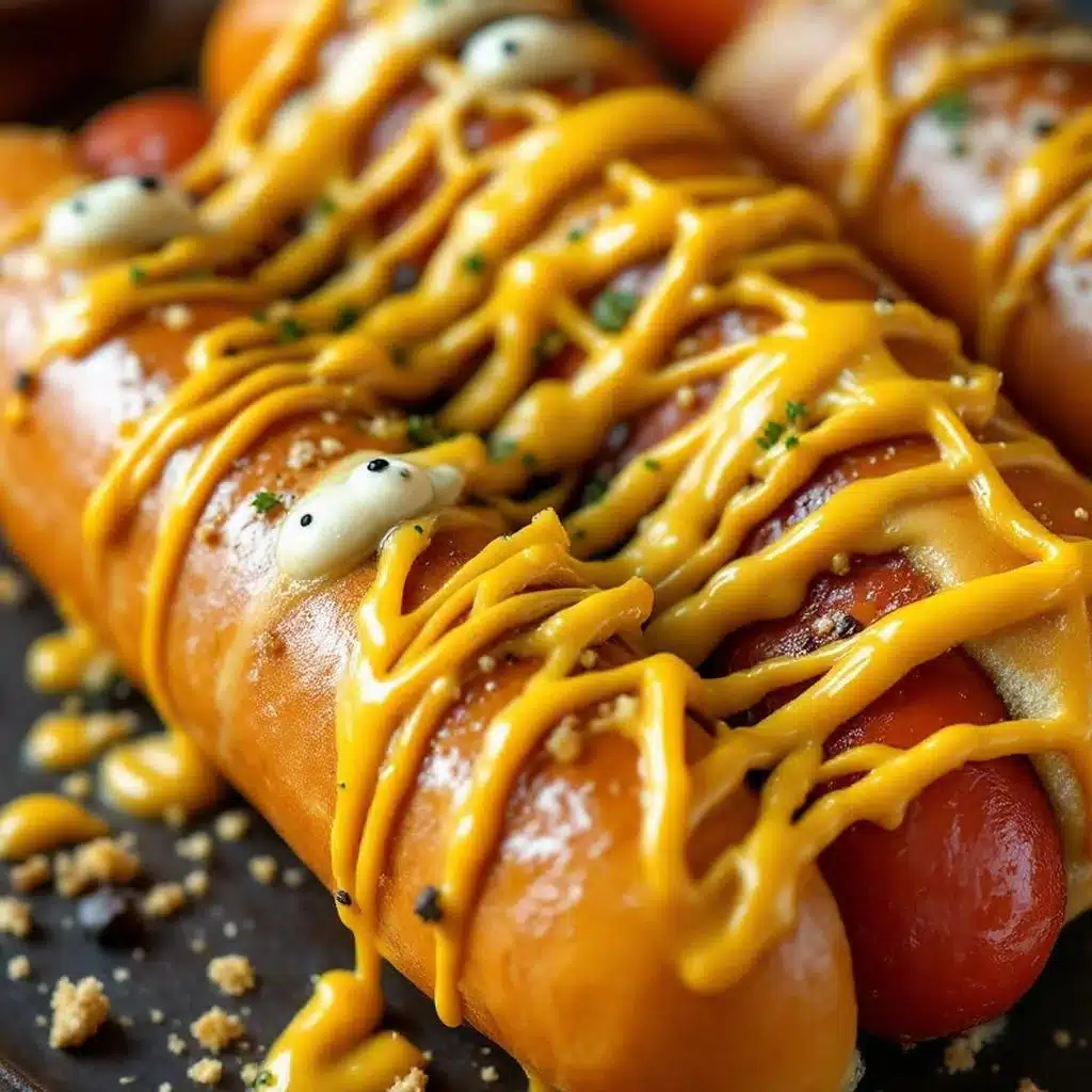 spooky mummy hot dogs - featured image