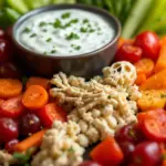 spooky skeleton veggie tray - featured image