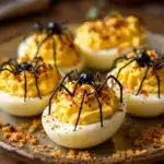 spooky spider deviled eggs - featured image