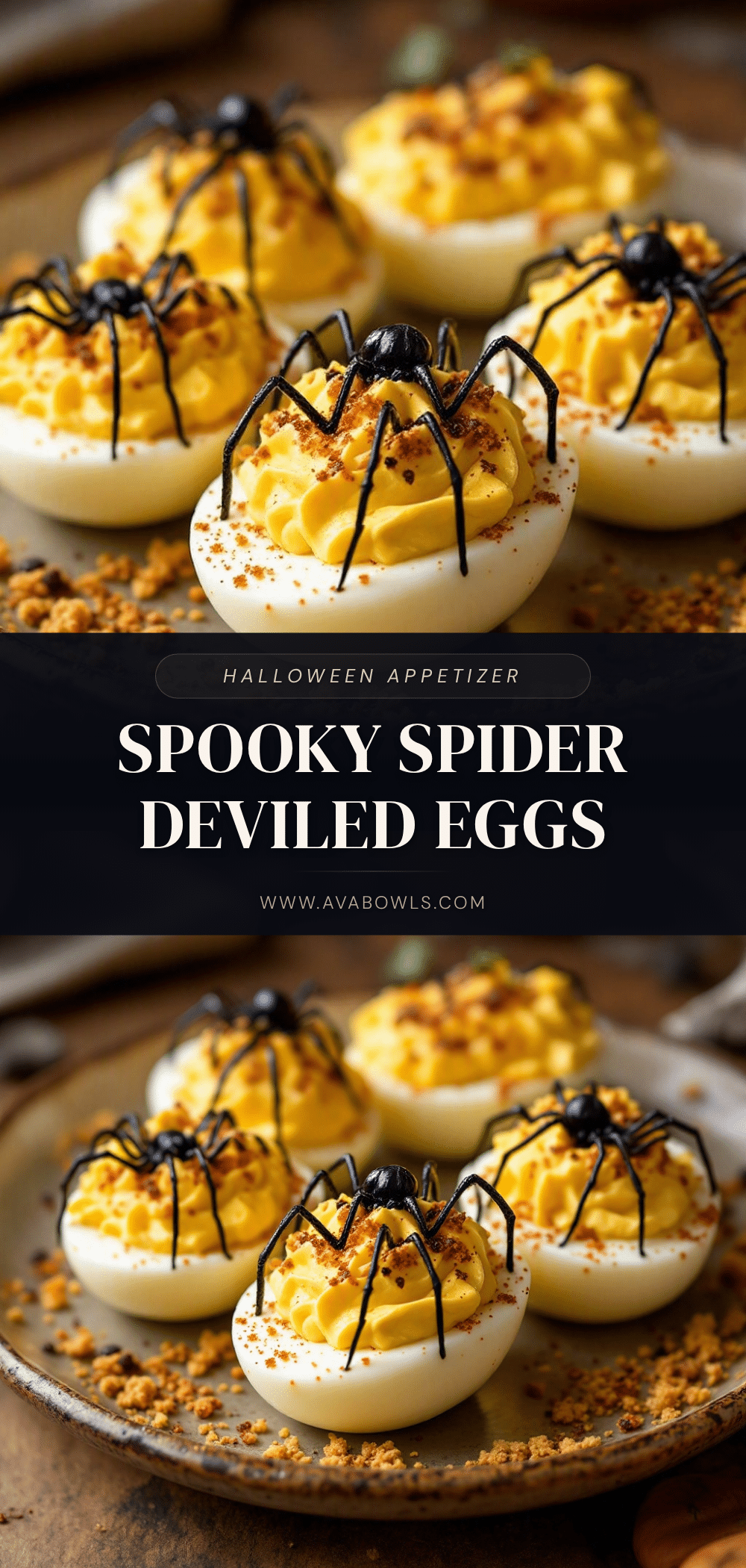 spooky spider deviled eggs recipe