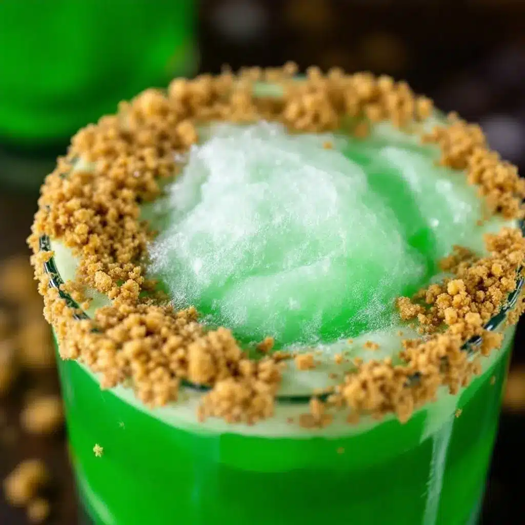 Spooky Witches Brew Green Punch with Dry Ice preparation steps
