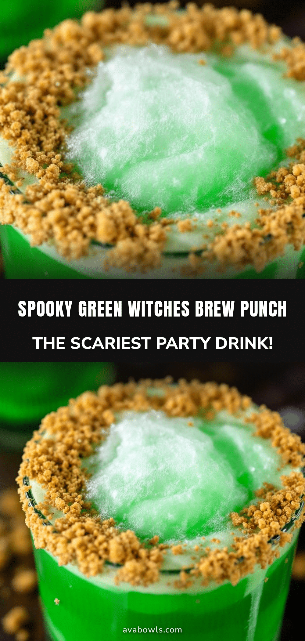 Spooky Witches Brew Green Punch with Dry Ice recipe