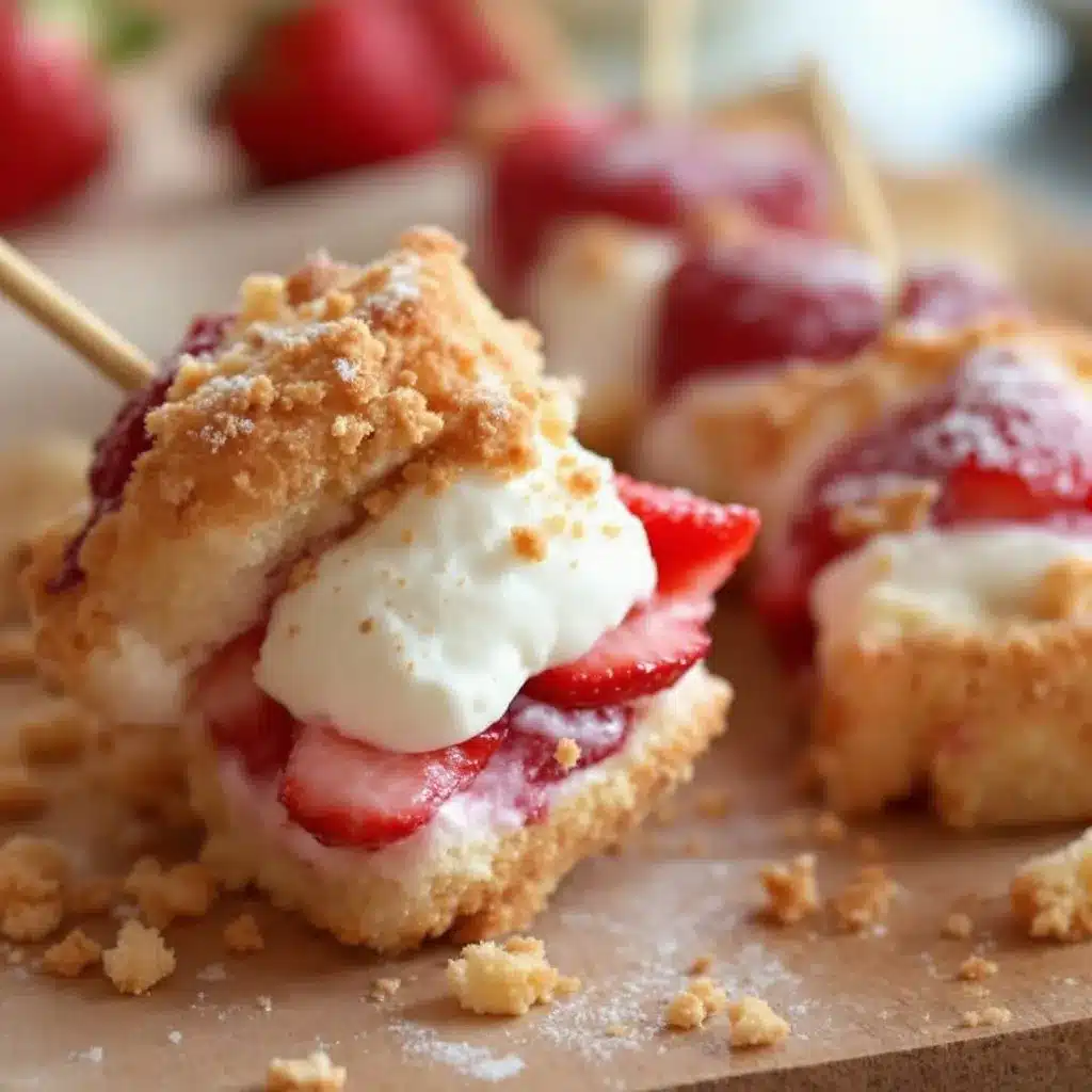 strawberry shortcake skewers preparation steps