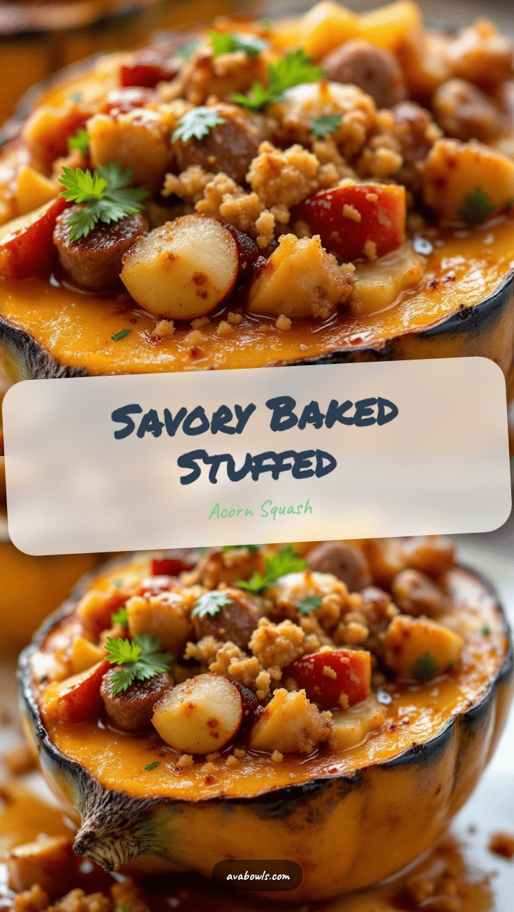 stuffed acorn squash with sausage and apples recipe