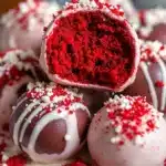 Vampire Bite Red Velvet Cake Balls - featured image