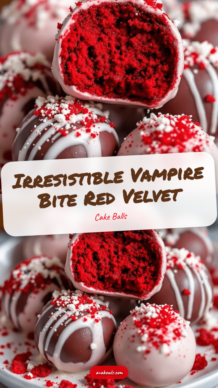 Vampire Bite Red Velvet Cake Balls recipe